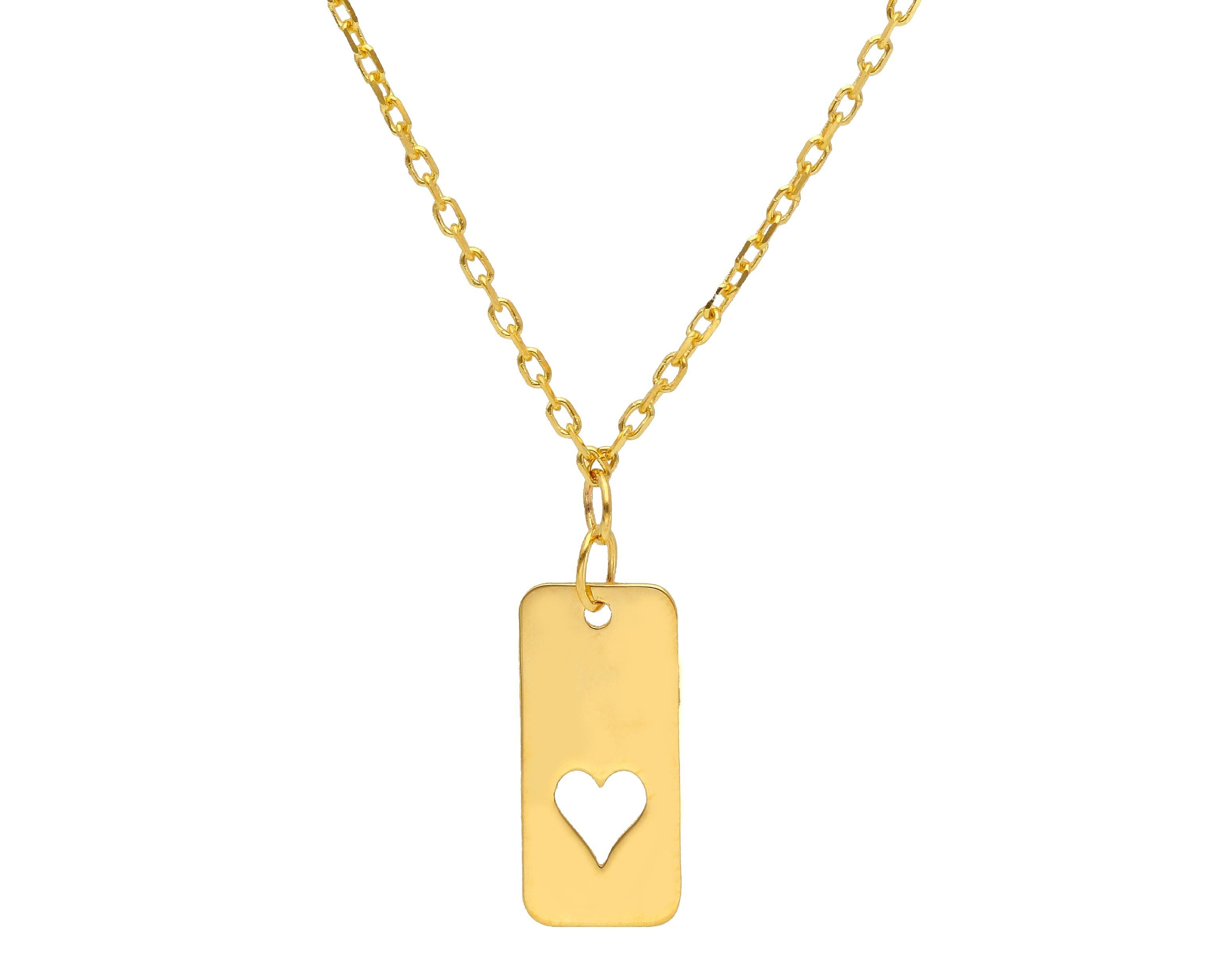 Golden heart necklace k14 (code S261366)